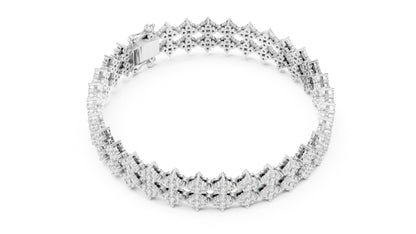 18k Yellow Gold Round Lab-Grown Diamond Wedding Bracelet for Women | Pure Carat