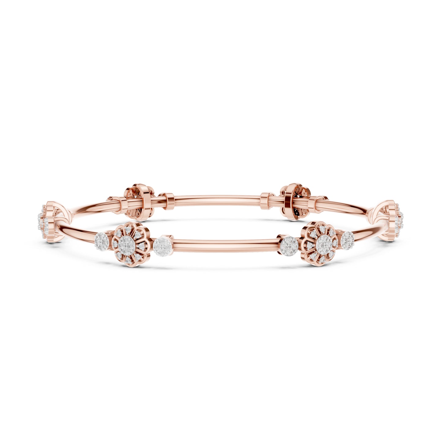 18K Yellow Gold Round Lab-Grown Diamond Bracelet for Women | Everyday Wear | Pure Carat