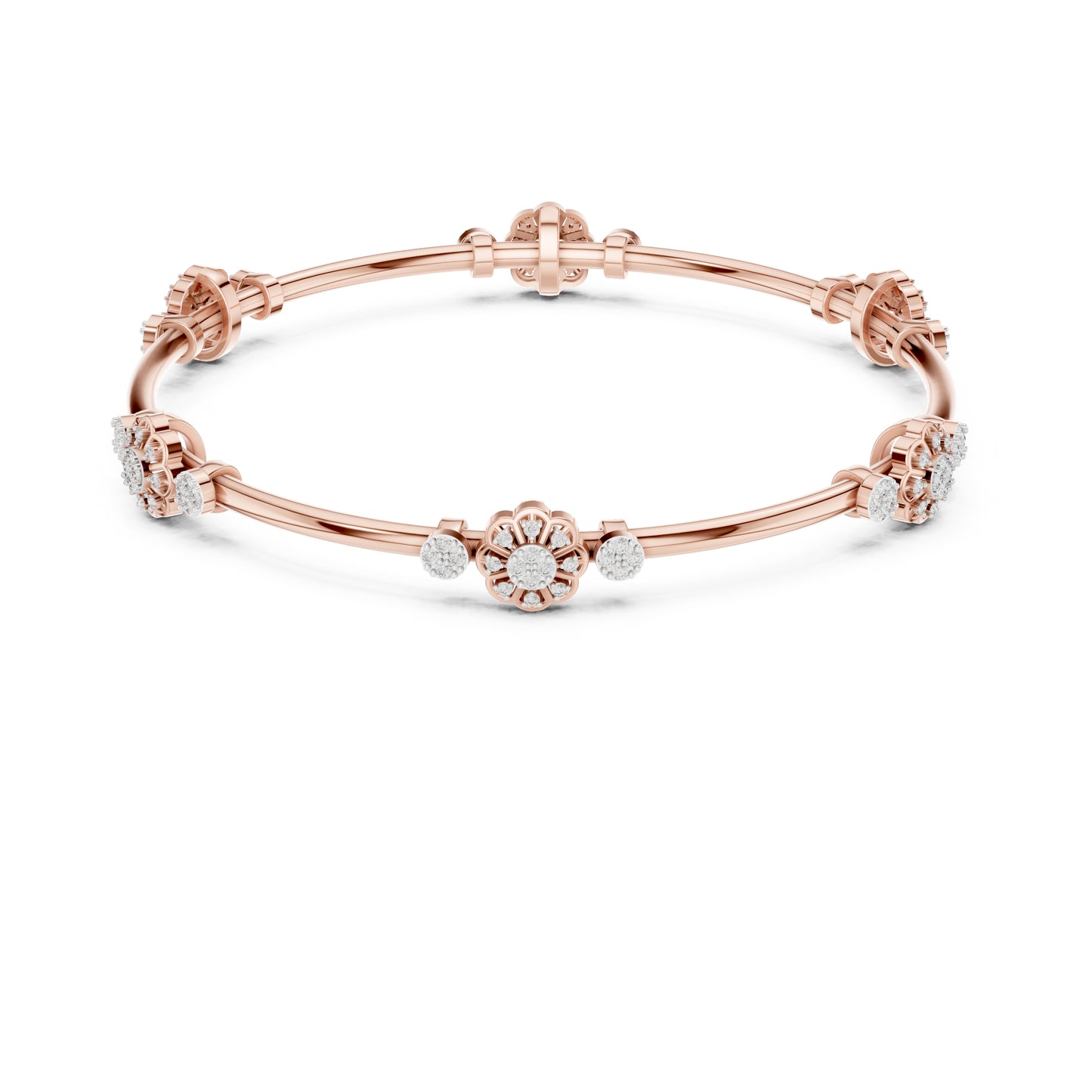 18K Yellow Gold Round Lab-Grown Diamond Bracelet for Women | Everyday Wear | Pure Carat