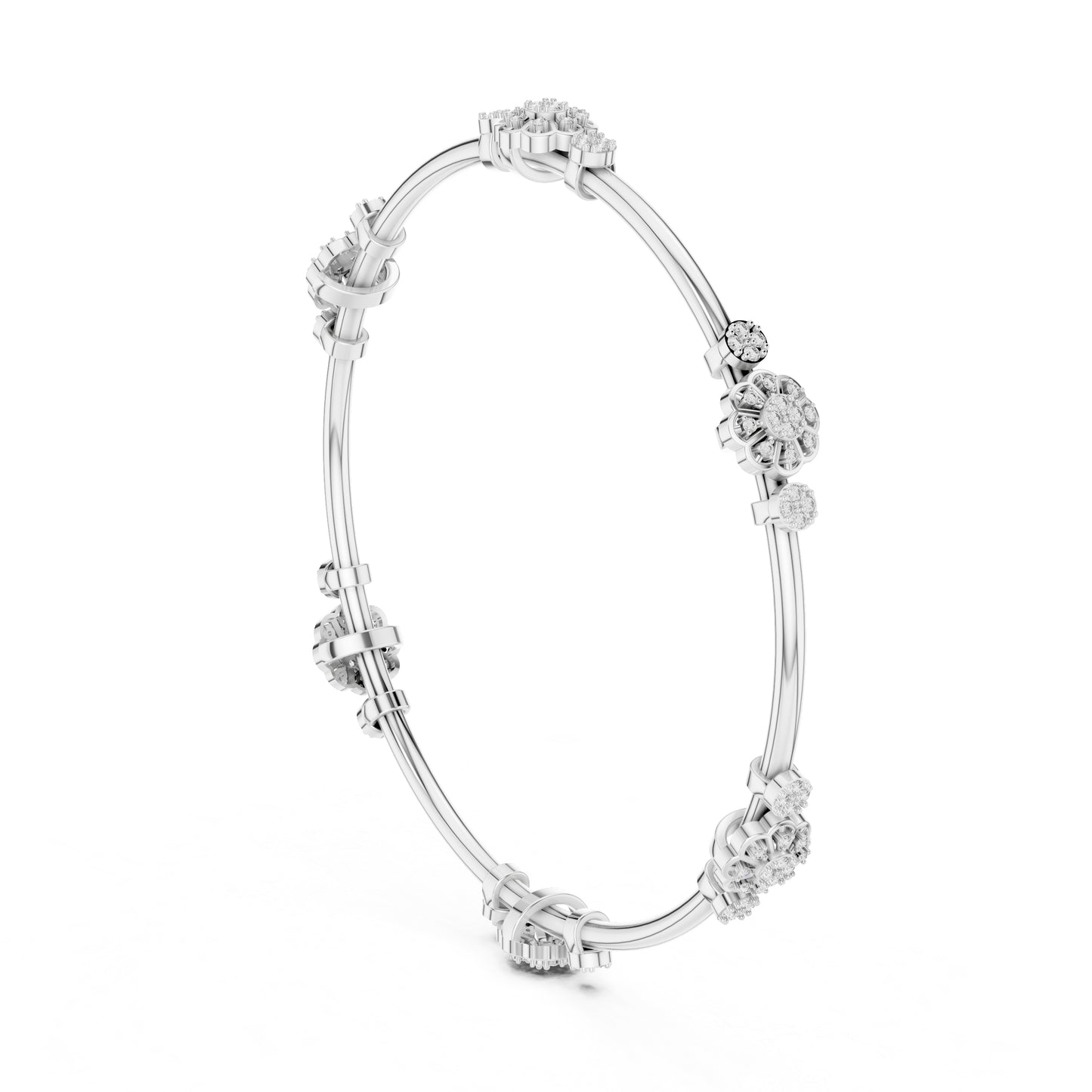 18K Yellow Gold Round Lab-Grown Diamond Bracelet for Women | Everyday Wear | Pure Carat