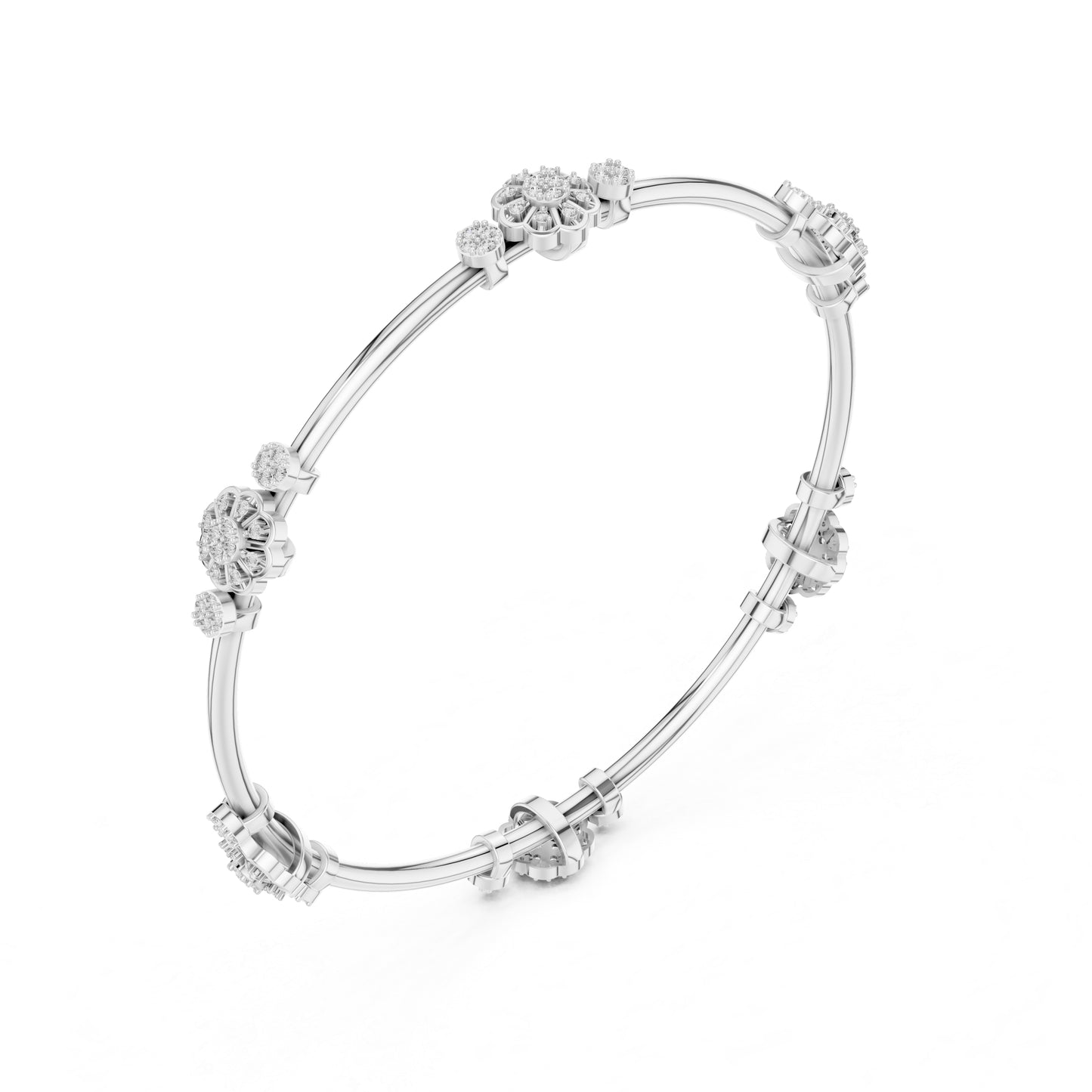 18K Yellow Gold Round Lab-Grown Diamond Bracelet for Women | Everyday Wear | Pure Carat