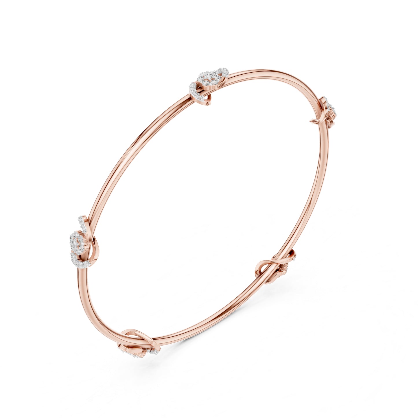 14K White Gold Round Lab-Grown Diamond Bracelet for Women | Engagement Wear | Pure Carat