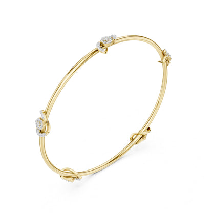 14K White Gold Round Lab-Grown Diamond Bracelet for Women | Engagement Wear | Pure Carat