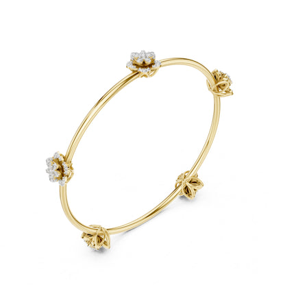 18K White Gold Round Lab-Grown Diamond Bracelet for Women | Office Wear | Pure Carat