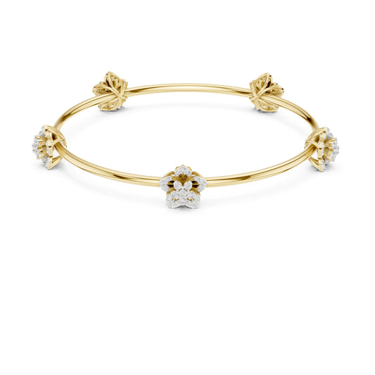 18K White Gold Round Lab-Grown Diamond Bracelet for Women | Office Wear | Pure Carat