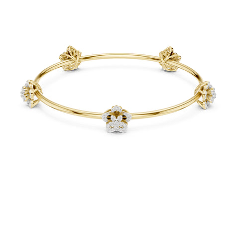 18K White Gold Round Lab-Grown Diamond Bracelet for Women | Office Wear | Pure Carat