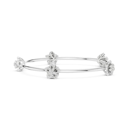 18K White Gold Round Lab-Grown Diamond Bracelet for Women | Office Wear | Pure Carat