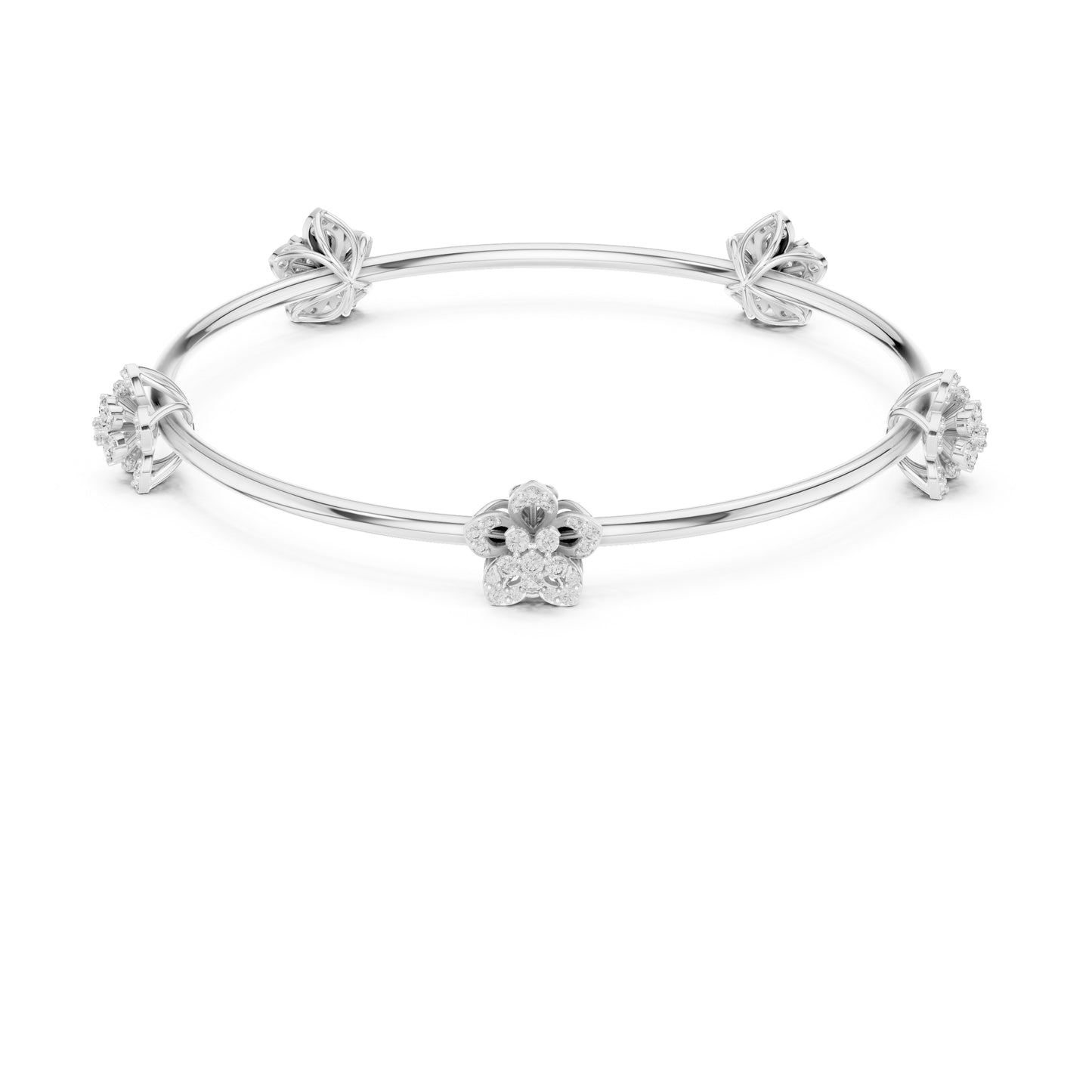 18K White Gold Round Lab-Grown Diamond Bracelet for Women | Office Wear | Pure Carat
