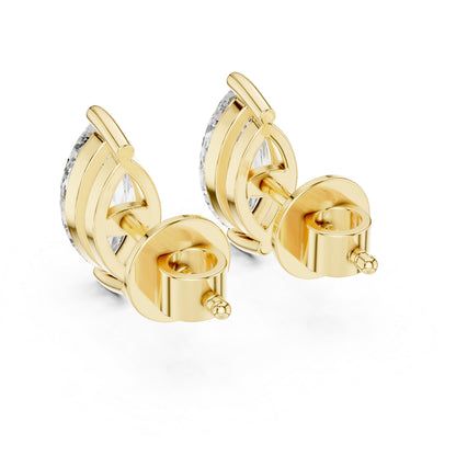 14K Yellow Gold Women’s Marquise Lab-Grown Diamond Earrings | Pure Carat