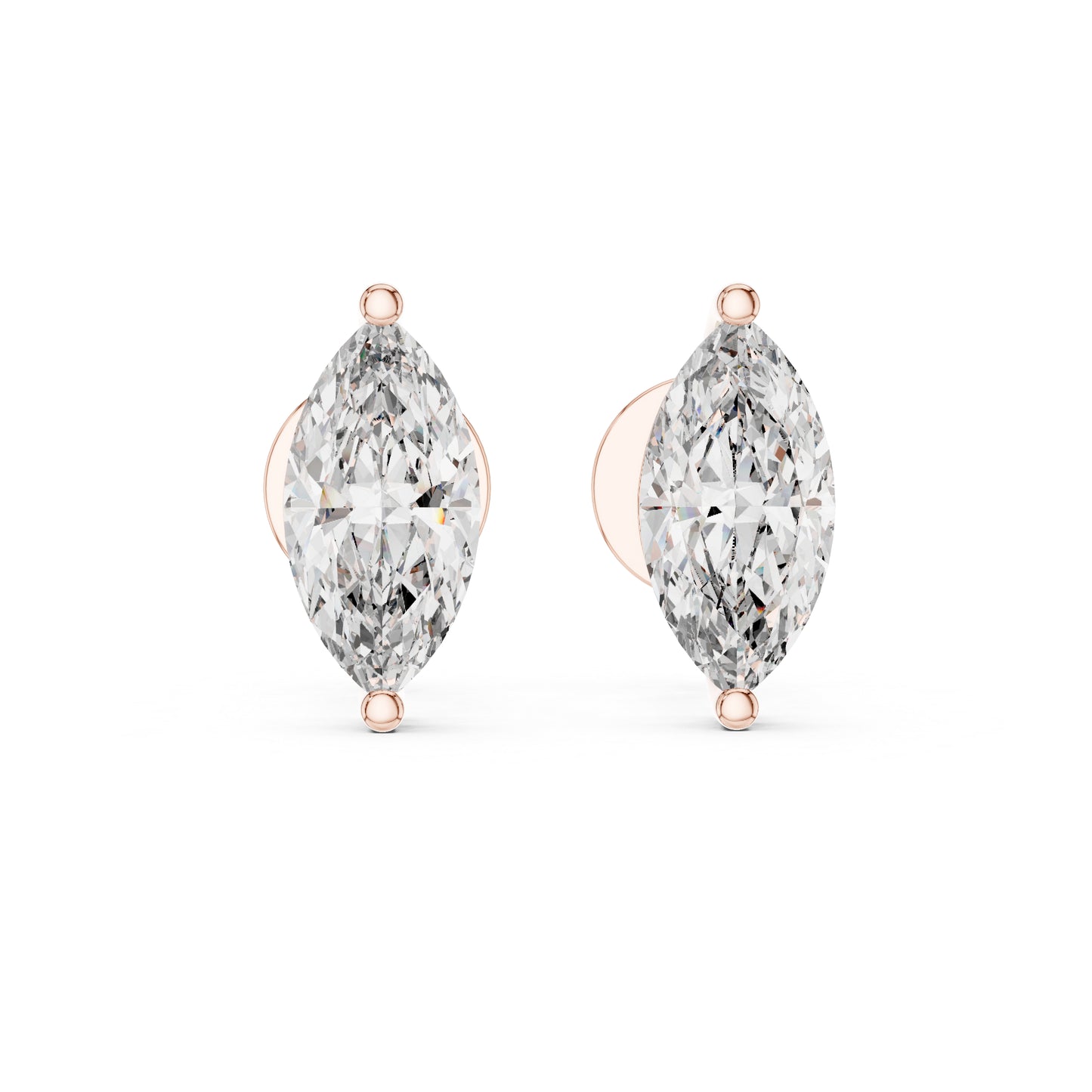 14K Yellow Gold Women’s Marquise Lab-Grown Diamond Earrings | Pure Carat