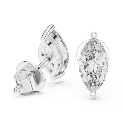 14K Yellow Gold Women’s Marquise Lab-Grown Diamond Earrings | Pure Carat