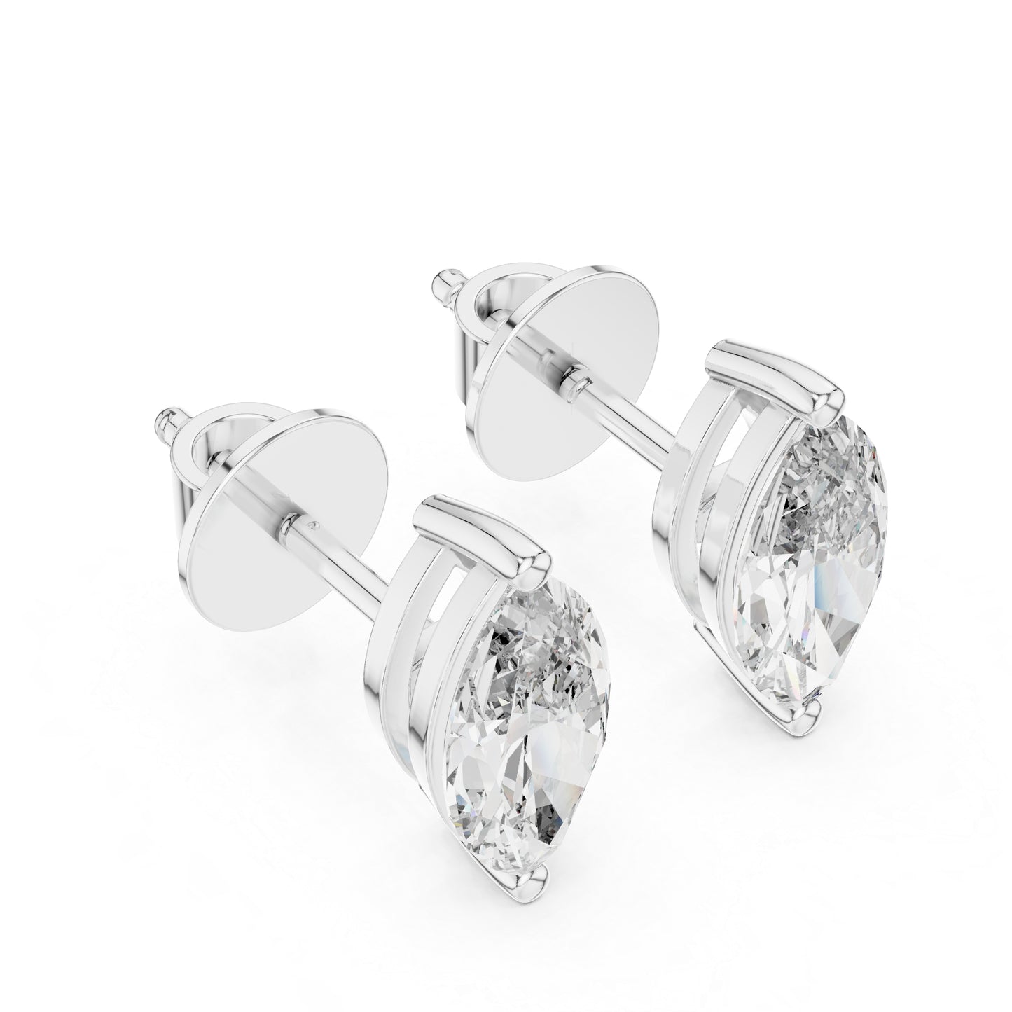 14K Yellow Gold Women’s Marquise Lab-Grown Diamond Earrings | Pure Carat