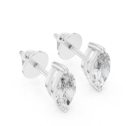 14K Yellow Gold Women’s Marquise Lab-Grown Diamond Earrings | Pure Carat