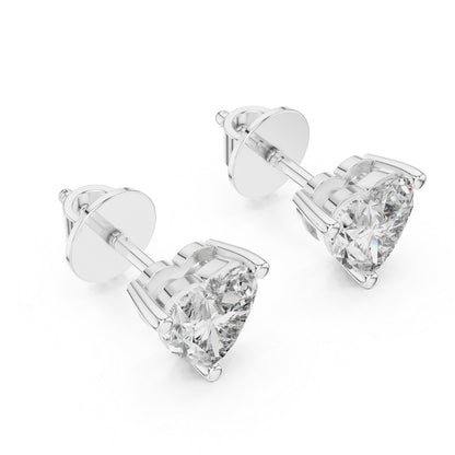 Women’s Heart Lab-Grown Diamond Earrings in 18K Yellow Gold