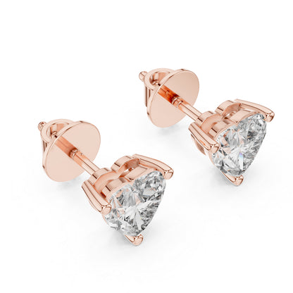 Women’s Heart Lab-Grown Diamond Earrings in 18K Yellow Gold