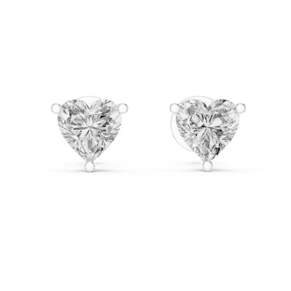 Women’s Heart Lab-Grown Diamond Earrings in 18K Yellow Gold