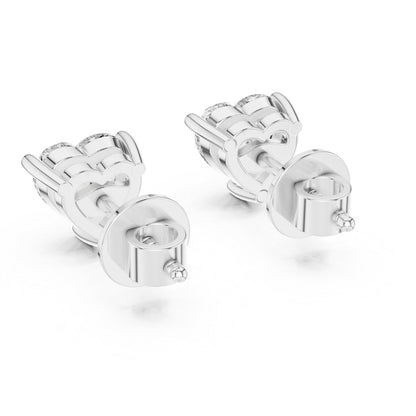 Women’s Heart Lab-Grown Diamond Earrings in 18K Yellow Gold