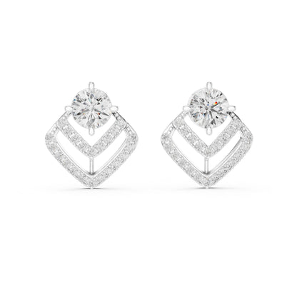 Everyday Wear Round Lab-Grown Diamond Earrings in 14K Yellow Gold