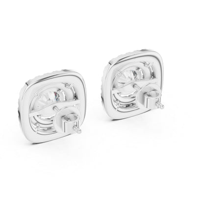 Round Lab-Grown Diamond Drop Earrings in 18K Rose Gold | PureCarat