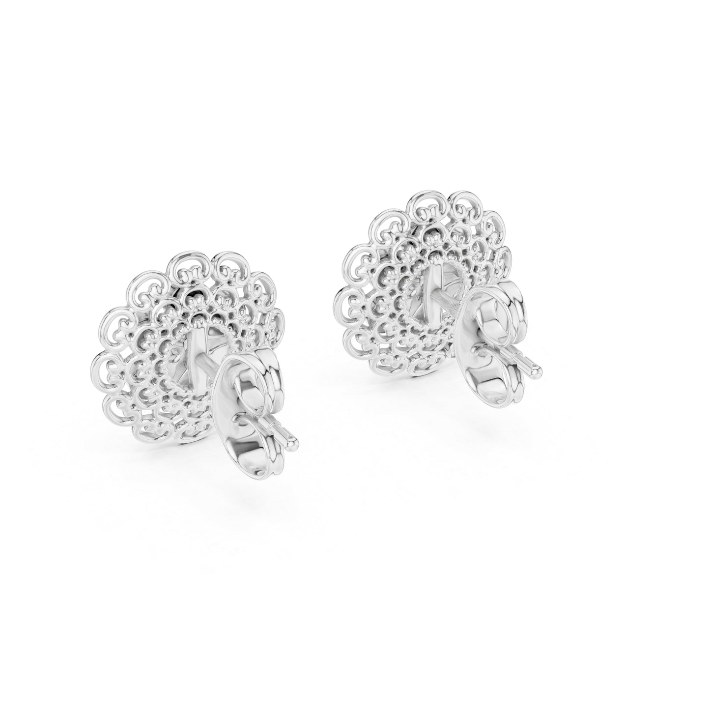 18K White Gold Round Lab-Grown Diamond Drop Earrings for Women | Office Wear | Pure Carat