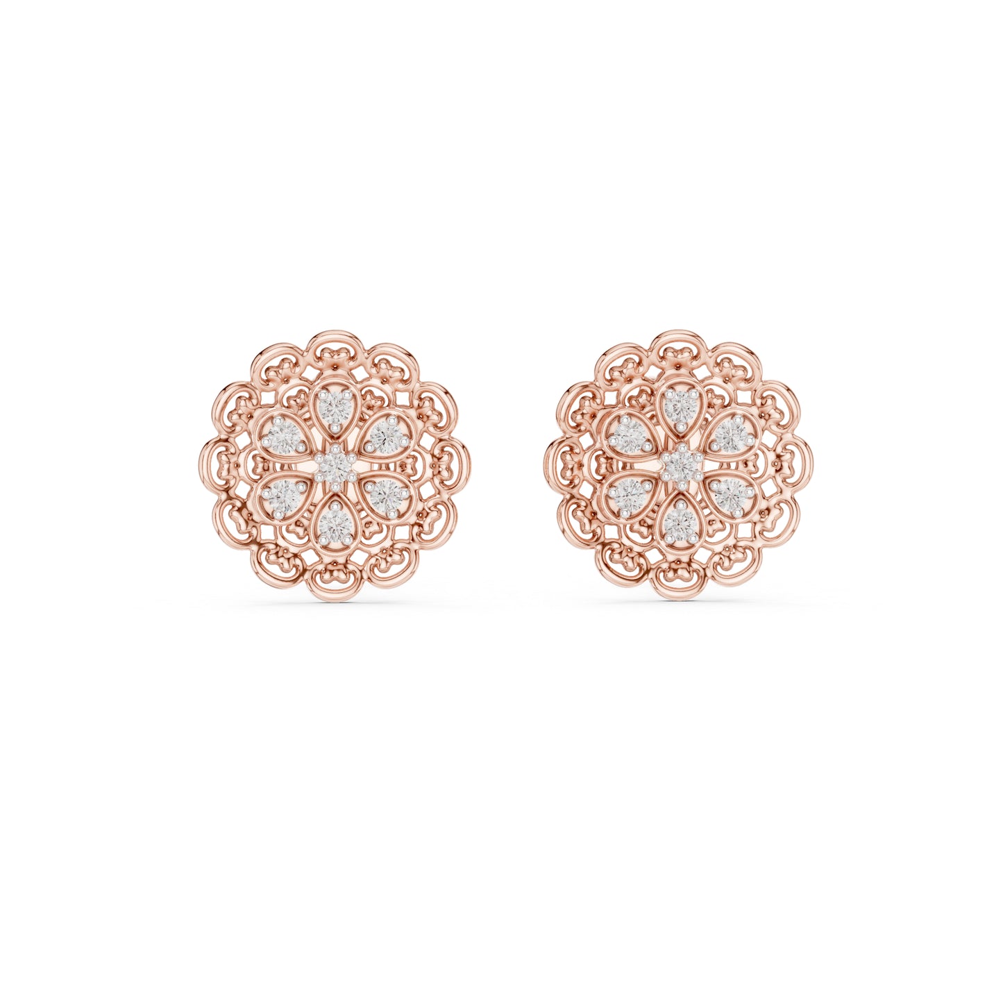 18K White Gold Round Lab-Grown Diamond Drop Earrings for Women | Office Wear | Pure Carat