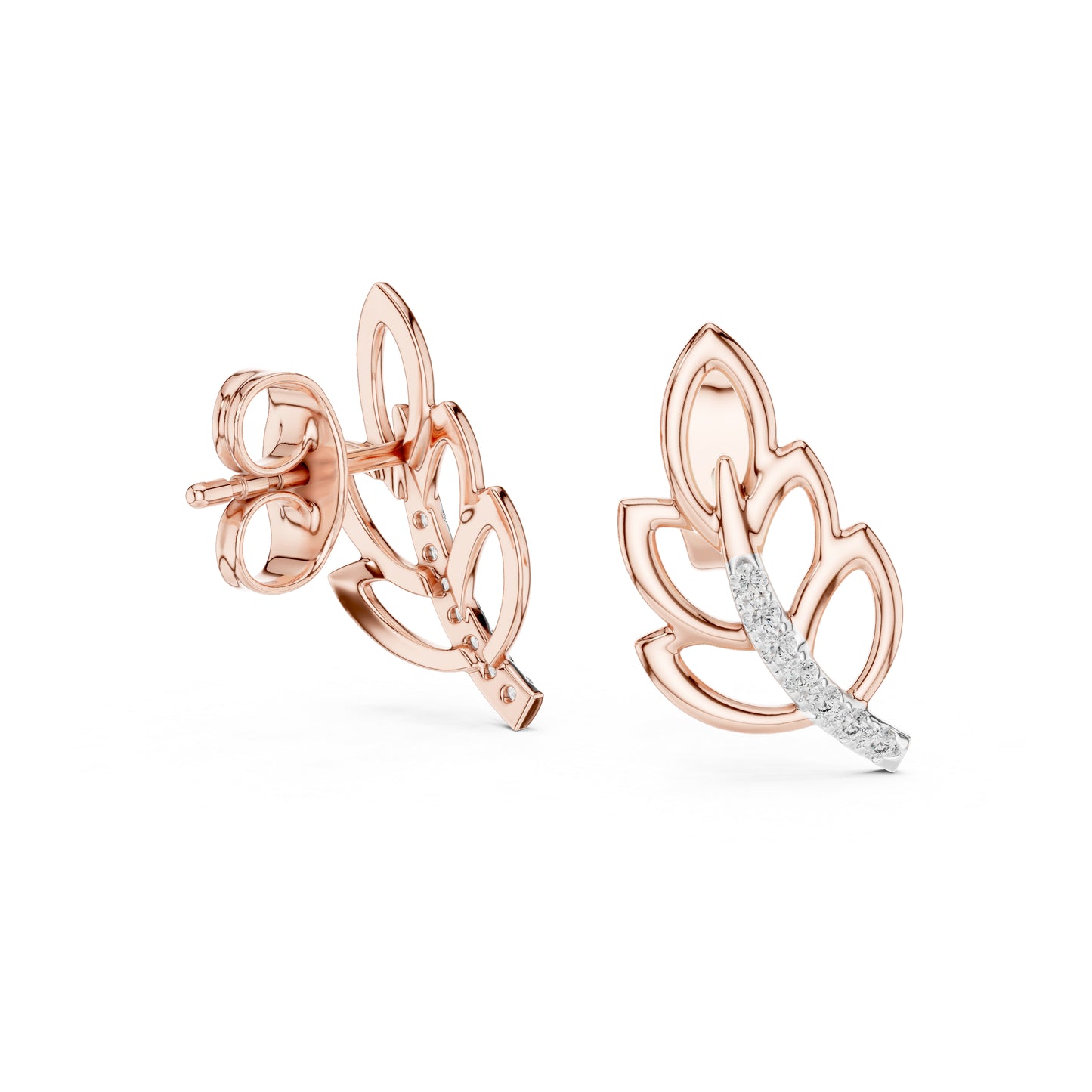 18K Yellow Gold Round Lab-Grown Diamond Earrings for Women | Wedding Wear | Pure Carat