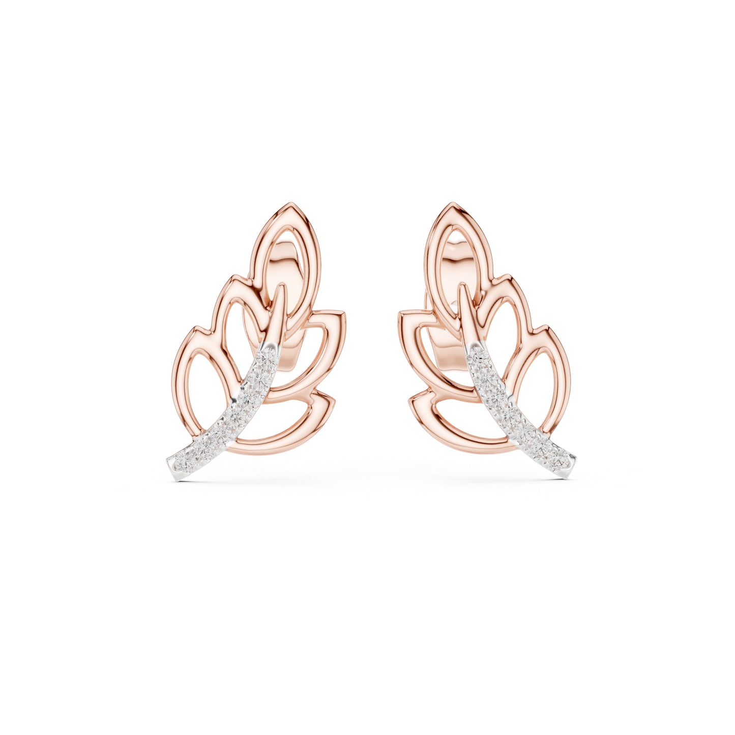 18K Yellow Gold Round Lab-Grown Diamond Earrings for Women | Wedding Wear | Pure Carat