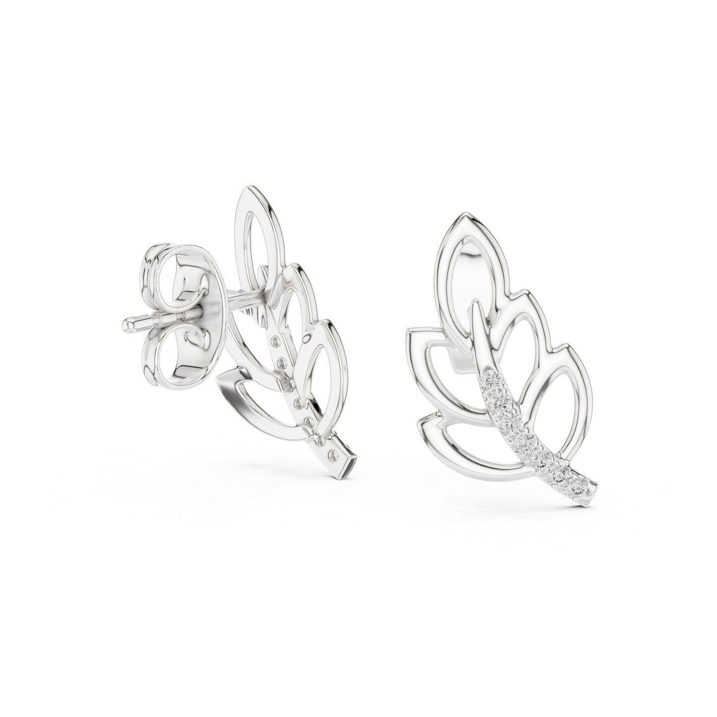 18K Yellow Gold Round Lab-Grown Diamond Earrings for Women | Wedding Wear | Pure Carat