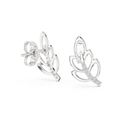 18K Yellow Gold Round Lab-Grown Diamond Earrings for Women | Wedding Wear | Pure Carat