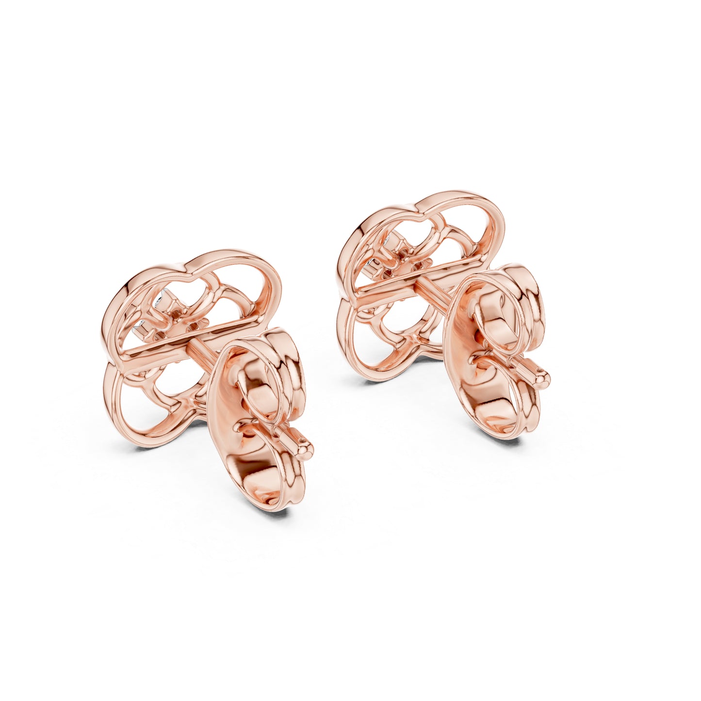 18K White Gold Round Lab-Grown Diamond Stud Earrings for Women | Anniversary Gift | Pure Carat