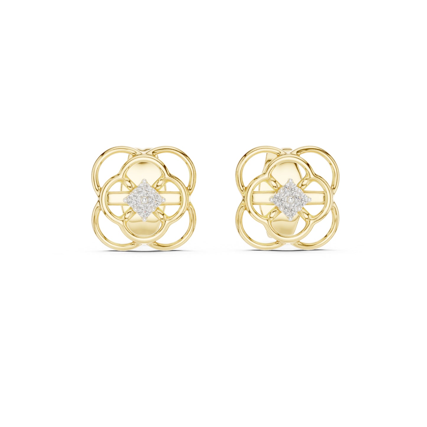 18K White Gold Round Lab-Grown Diamond Stud Earrings for Women | Anniversary Gift | Pure Carat