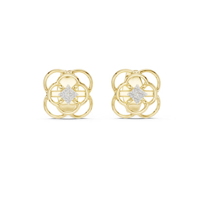 18K White Gold Round Lab-Grown Diamond Stud Earrings for Women | Anniversary Gift | Pure Carat