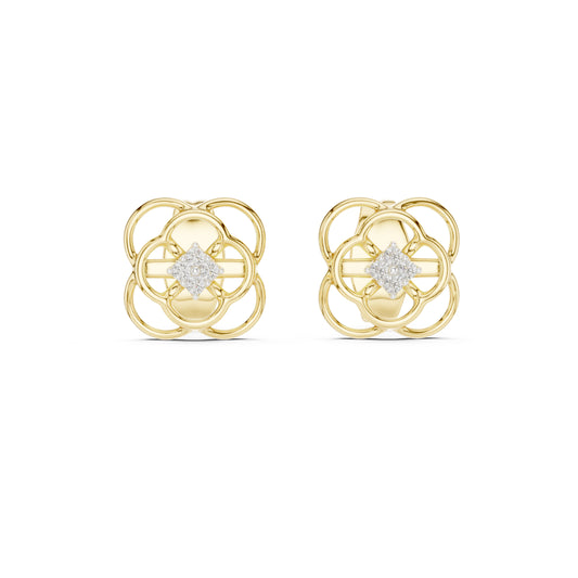 18K White Gold Round Lab-Grown Diamond Stud Earrings for Women | Anniversary Gift | Pure Carat