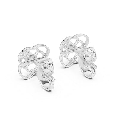 18K White Gold Round Lab-Grown Diamond Stud Earrings for Women | Anniversary Gift | Pure Carat