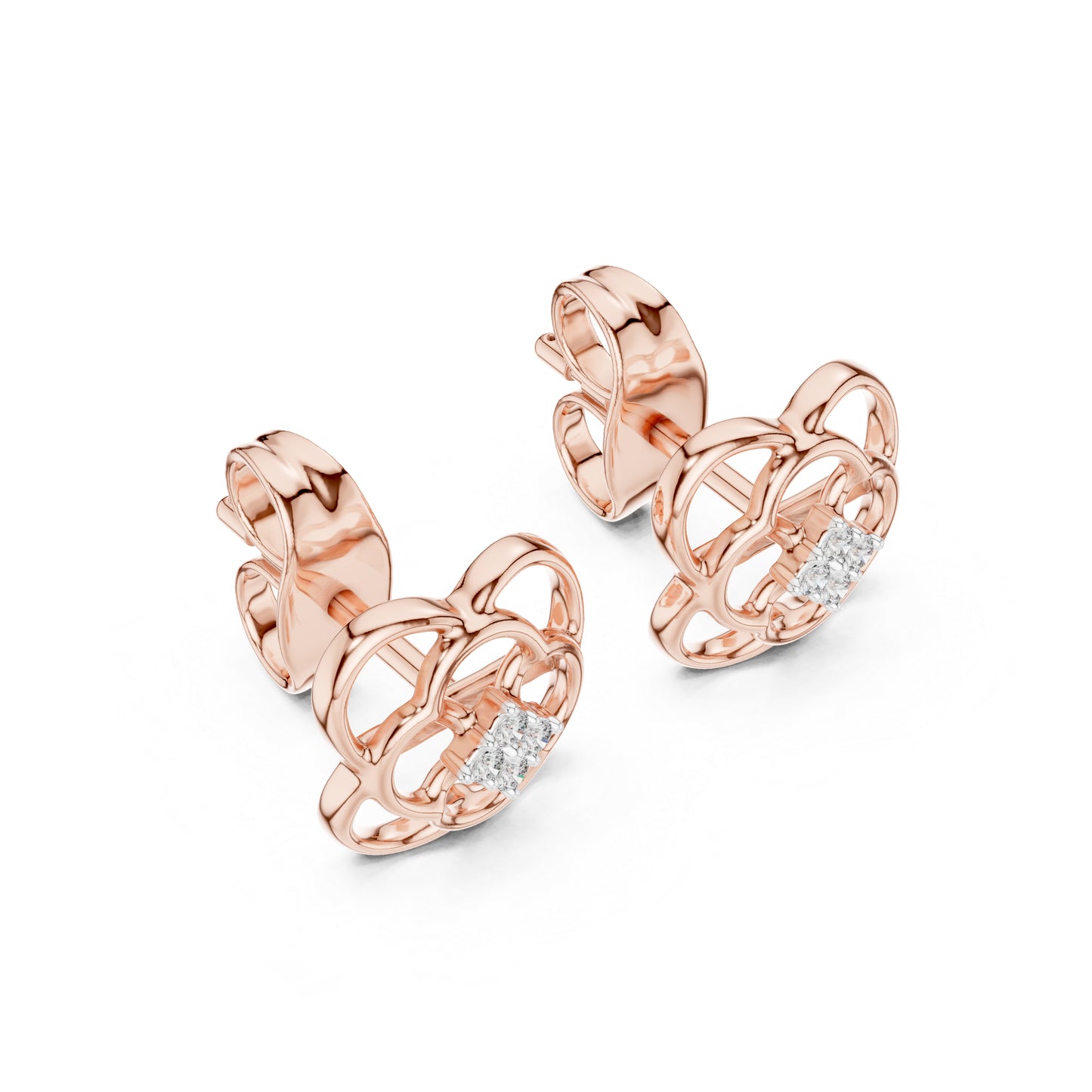 18K White Gold Round Lab-Grown Diamond Stud Earrings for Women | Anniversary Gift | Pure Carat