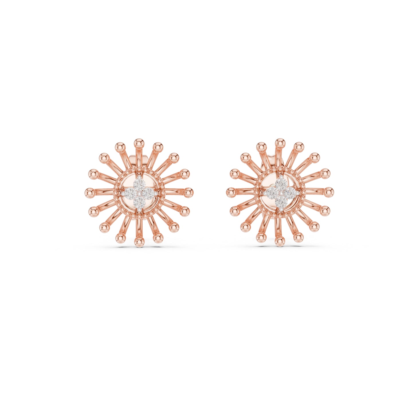 18K Yellow Gold Round Lab-Grown Diamond Earrings for Women | Anniversary Gift | Pure Carat