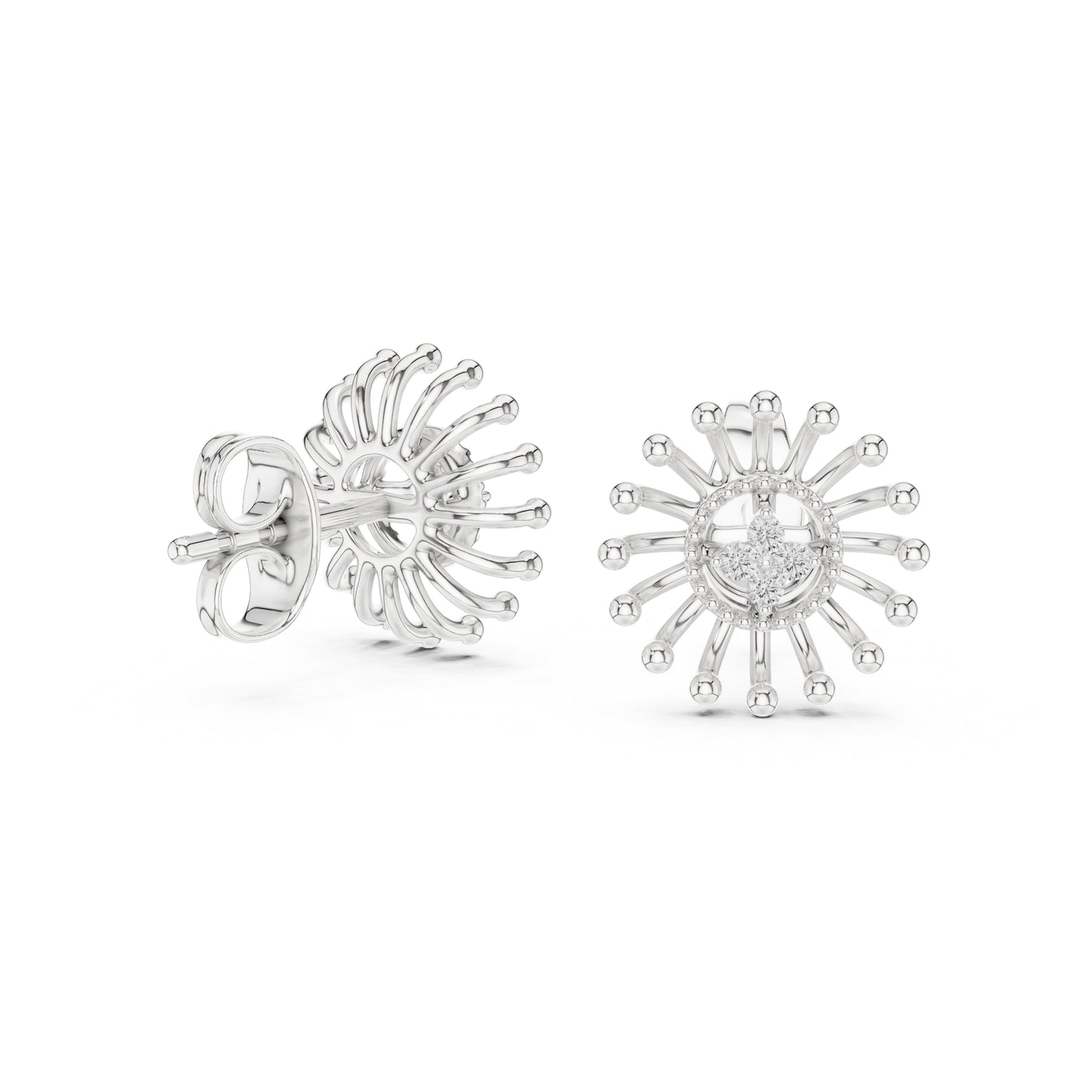 18K Yellow Gold Round Lab-Grown Diamond Earrings for Women | Anniversary Gift | Pure Carat
