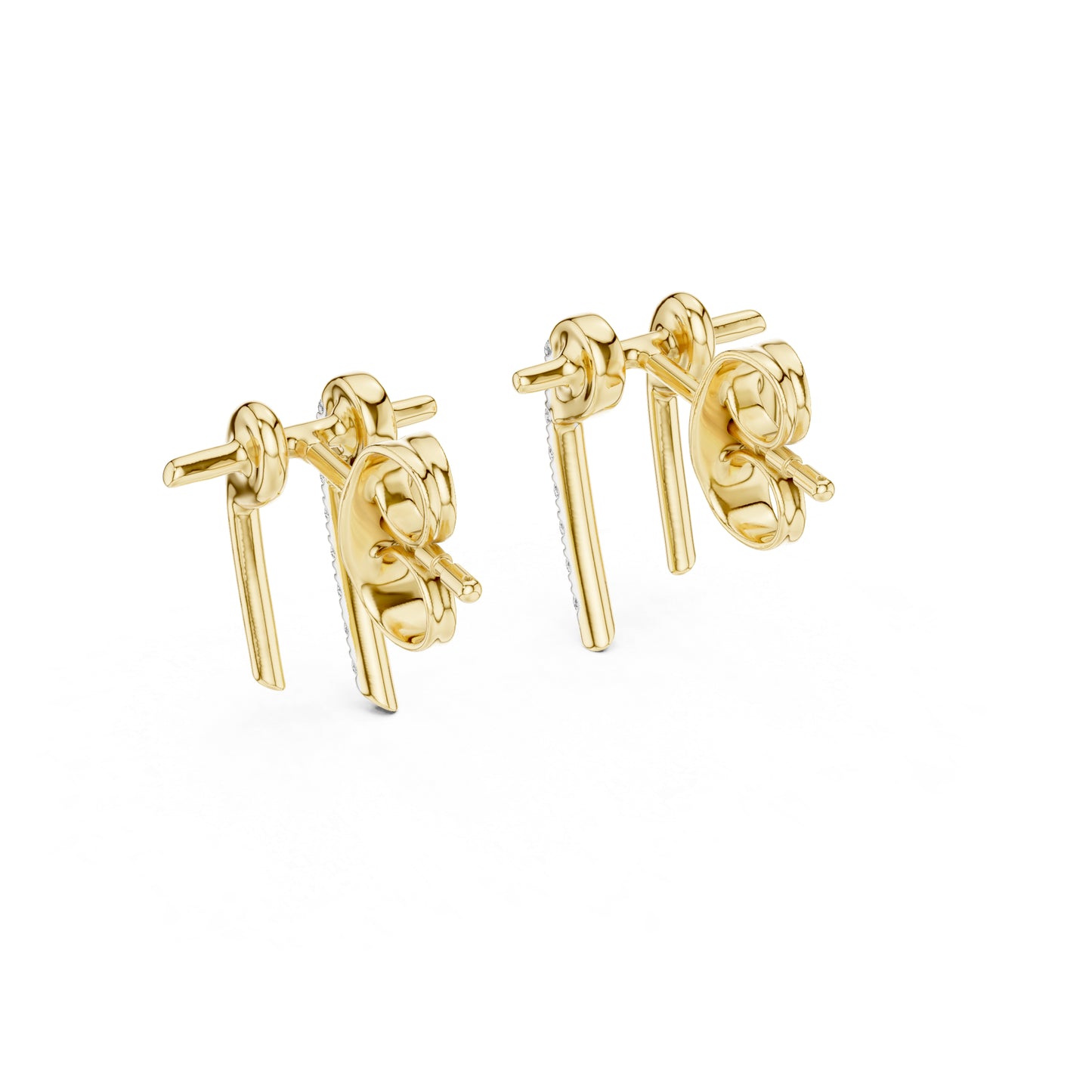 14K Rose Gold Round Lab-Grown Diamond Earrings for Women | Party Wear | Pure Carat