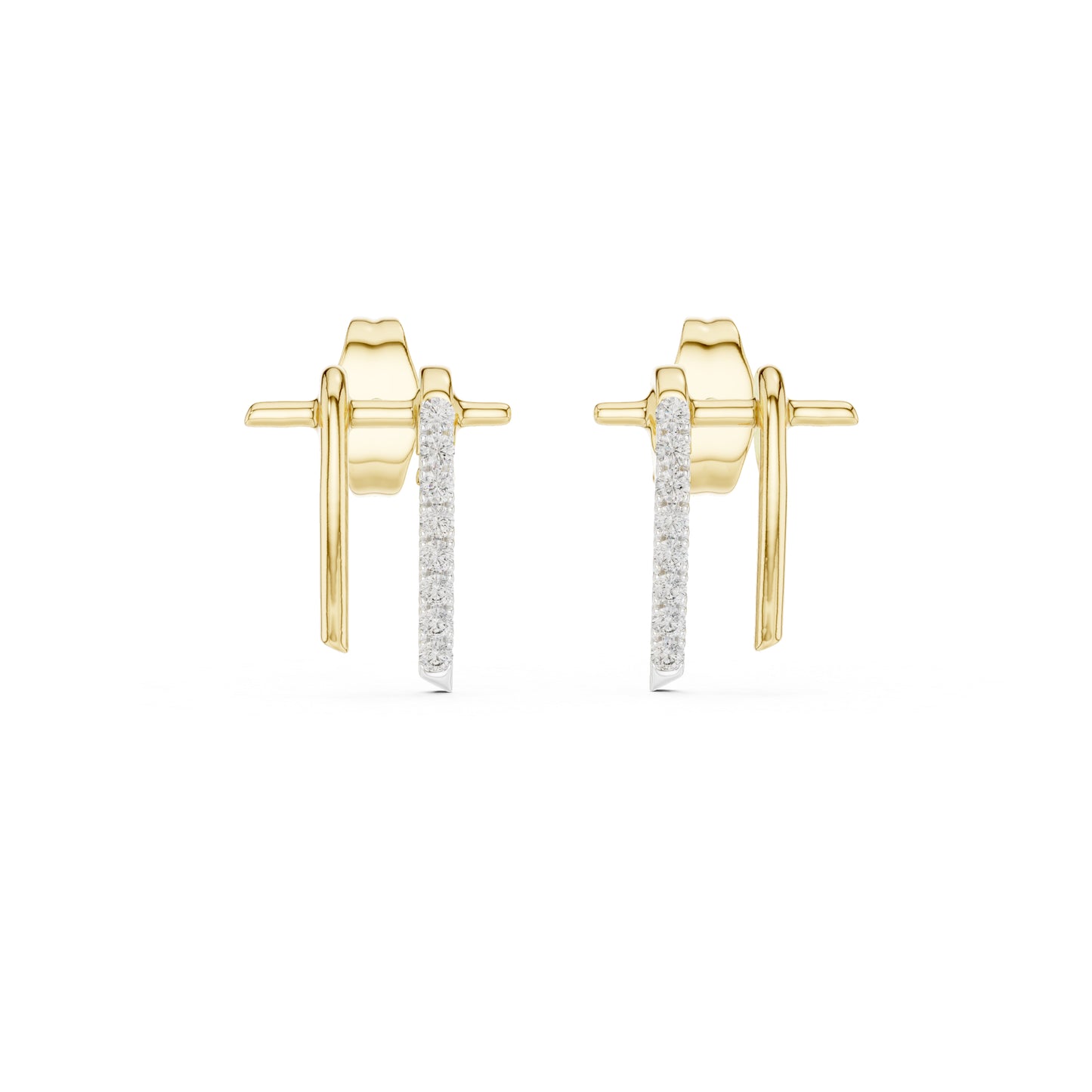 14K Rose Gold Round Lab-Grown Diamond Earrings for Women | Party Wear | Pure Carat
