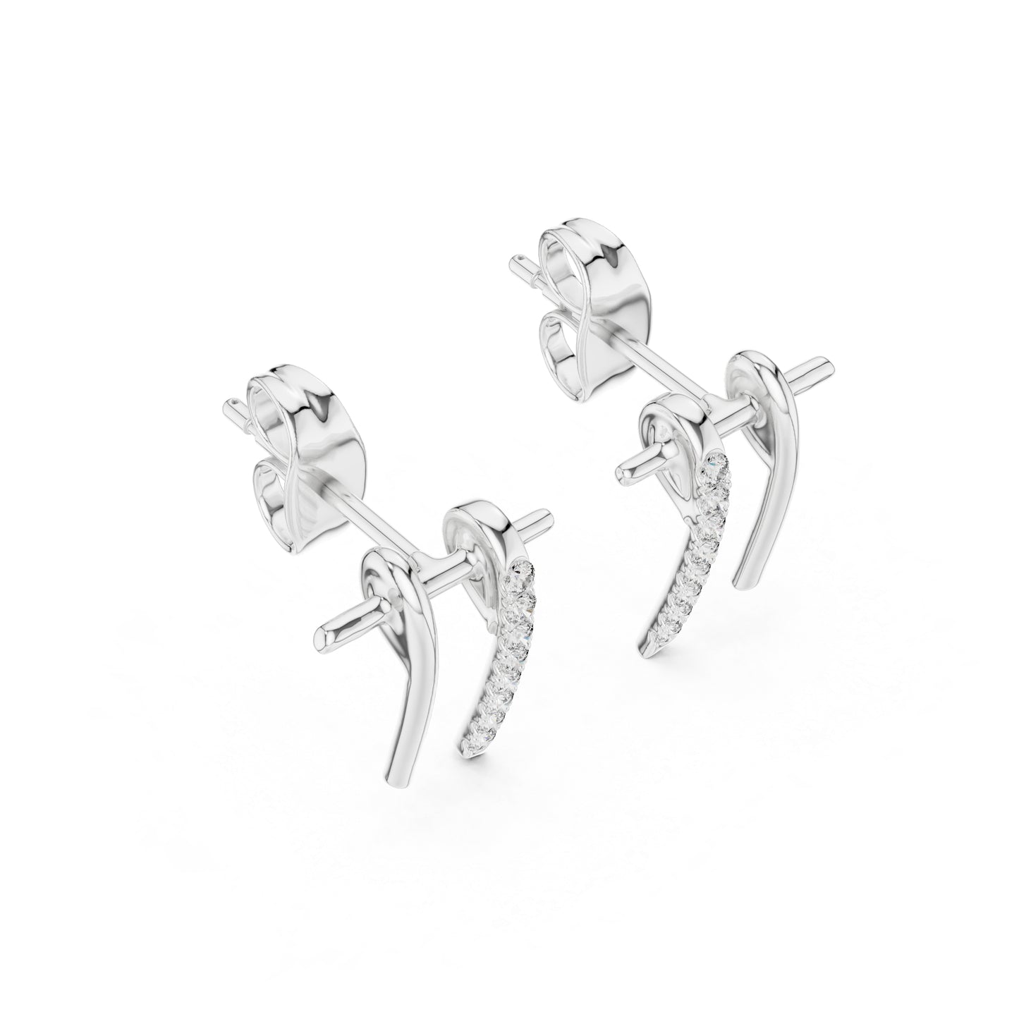 14K Rose Gold Round Lab-Grown Diamond Earrings for Women | Party Wear | Pure Carat