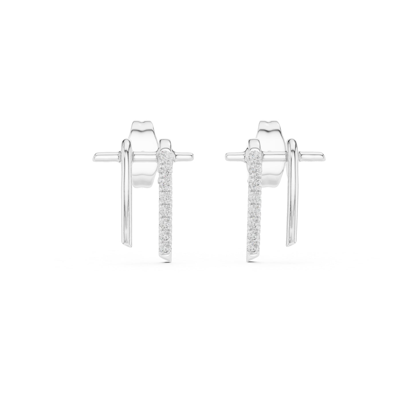 14K Rose Gold Round Lab-Grown Diamond Earrings for Women | Party Wear | Pure Carat