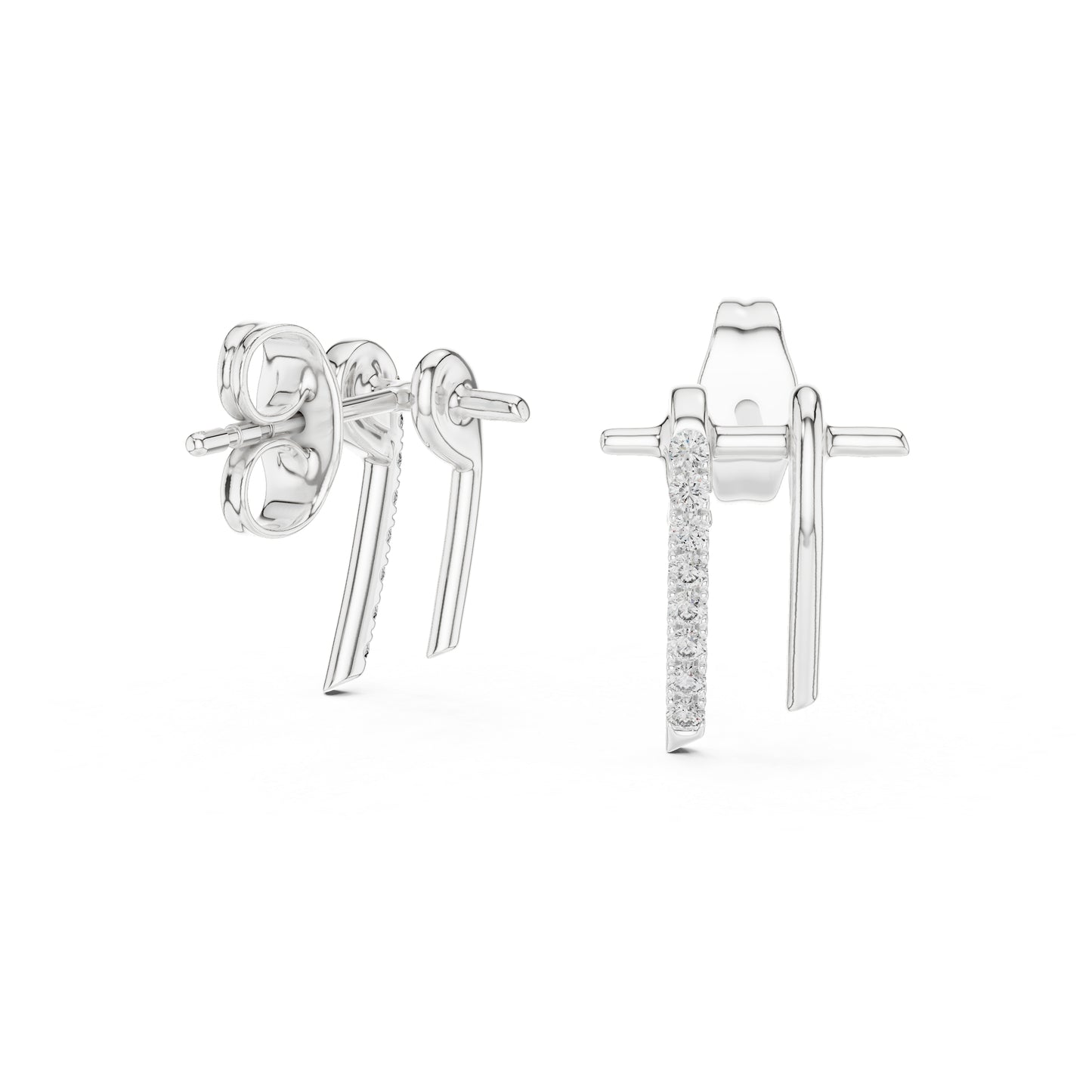 14K Rose Gold Round Lab-Grown Diamond Earrings for Women | Party Wear | Pure Carat