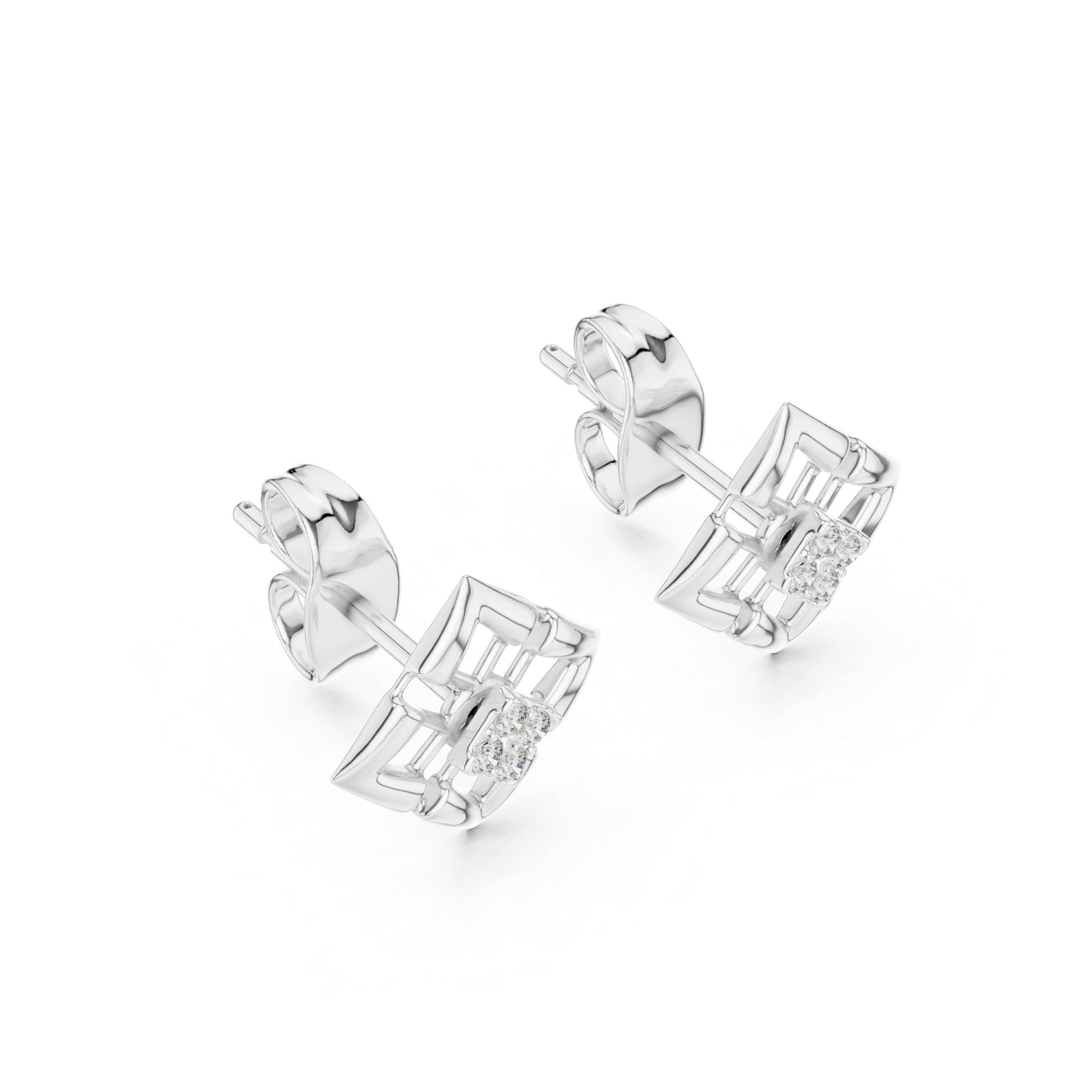 14K Yellow Gold Round Lab-Grown Diamond Stud Earrings for Women | Everyday Wear | Pure Carat
