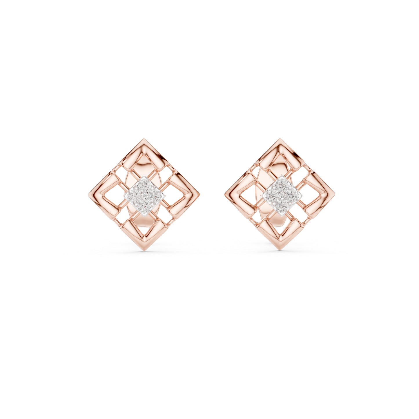 14K Yellow Gold Round Lab-Grown Diamond Stud Earrings for Women | Everyday Wear | Pure Carat