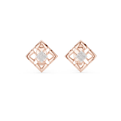 14K Yellow Gold Round Lab-Grown Diamond Stud Earrings for Women | Everyday Wear | Pure Carat