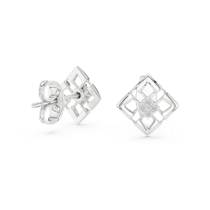 14K Yellow Gold Round Lab-Grown Diamond Stud Earrings for Women | Everyday Wear | Pure Carat