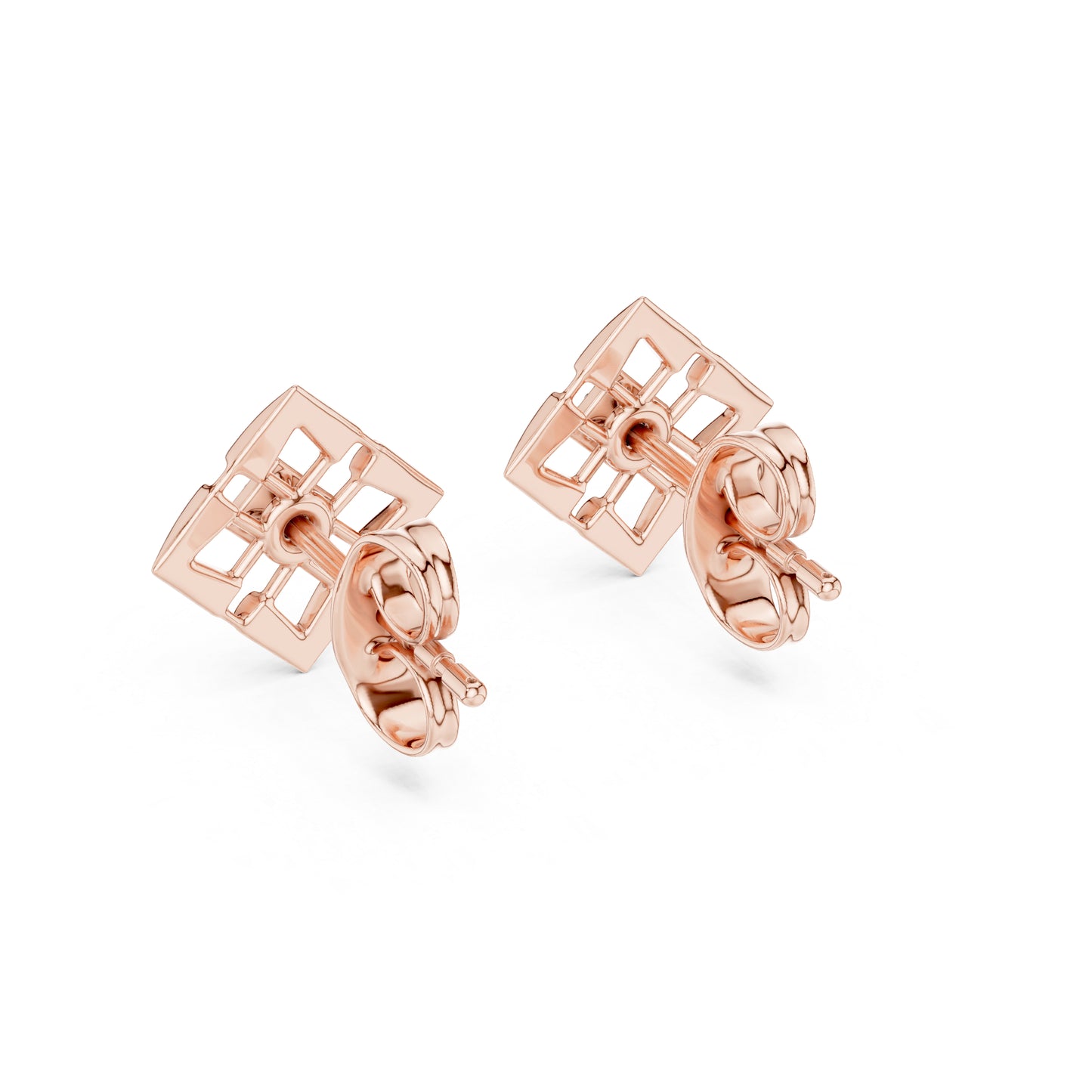14K Yellow Gold Round Lab-Grown Diamond Stud Earrings for Women | Everyday Wear | Pure Carat