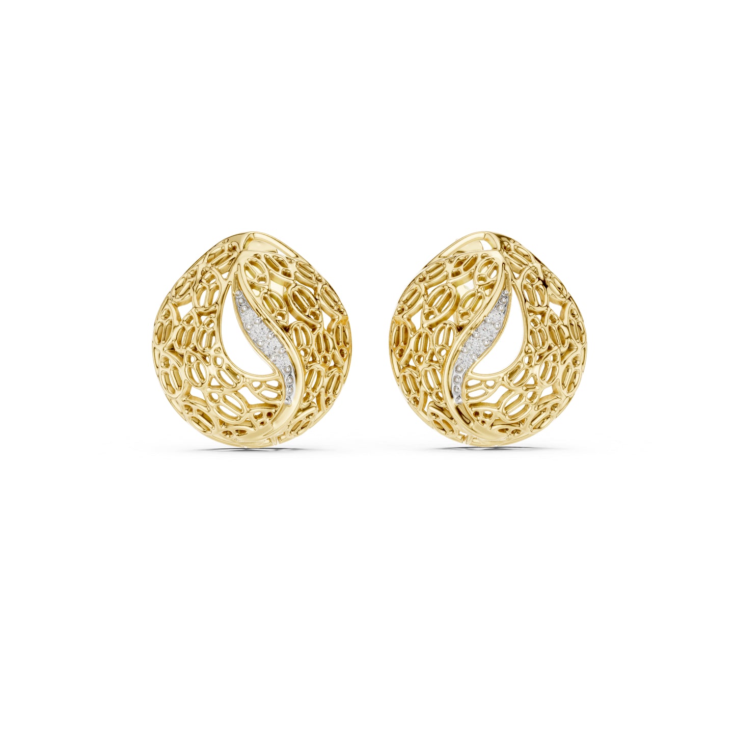 18K Rose Gold Round Lab-Grown Diamond Drop Earrings for Women | Bridal Wear | Pure Carat