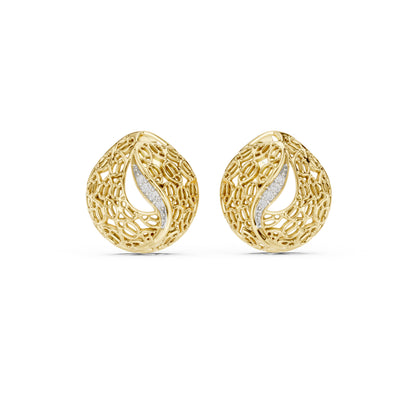 18K Rose Gold Round Lab-Grown Diamond Drop Earrings for Women | Bridal Wear | Pure Carat