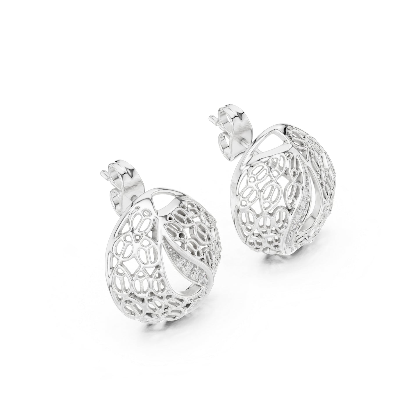 18K Rose Gold Round Lab-Grown Diamond Drop Earrings for Women | Bridal Wear | Pure Carat